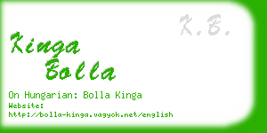 kinga bolla business card